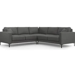 Canapé d'angle Symétrique Venus 5 Places gris foncé - 250x238x90 cm-Mazzini Sofas Best