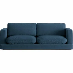 Mazzini Sofas Canapés^Canapé Daphne 3 Places Bleu Marine - 210x105x86 cm