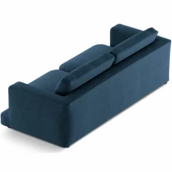 Mazzini Sofas Canapés^Canapé Daphne 3 Places Bleu Marine - 210x105x86 cm