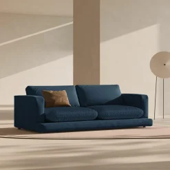 Canapé Daphne 4 Places Bleu Marine - 240x105x86 cm-Mazzini Sofas Discount