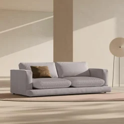 Mazzini Sofas Canapés^Canapé Daphne 4 Places Gris chaud - 240x105x86 cm