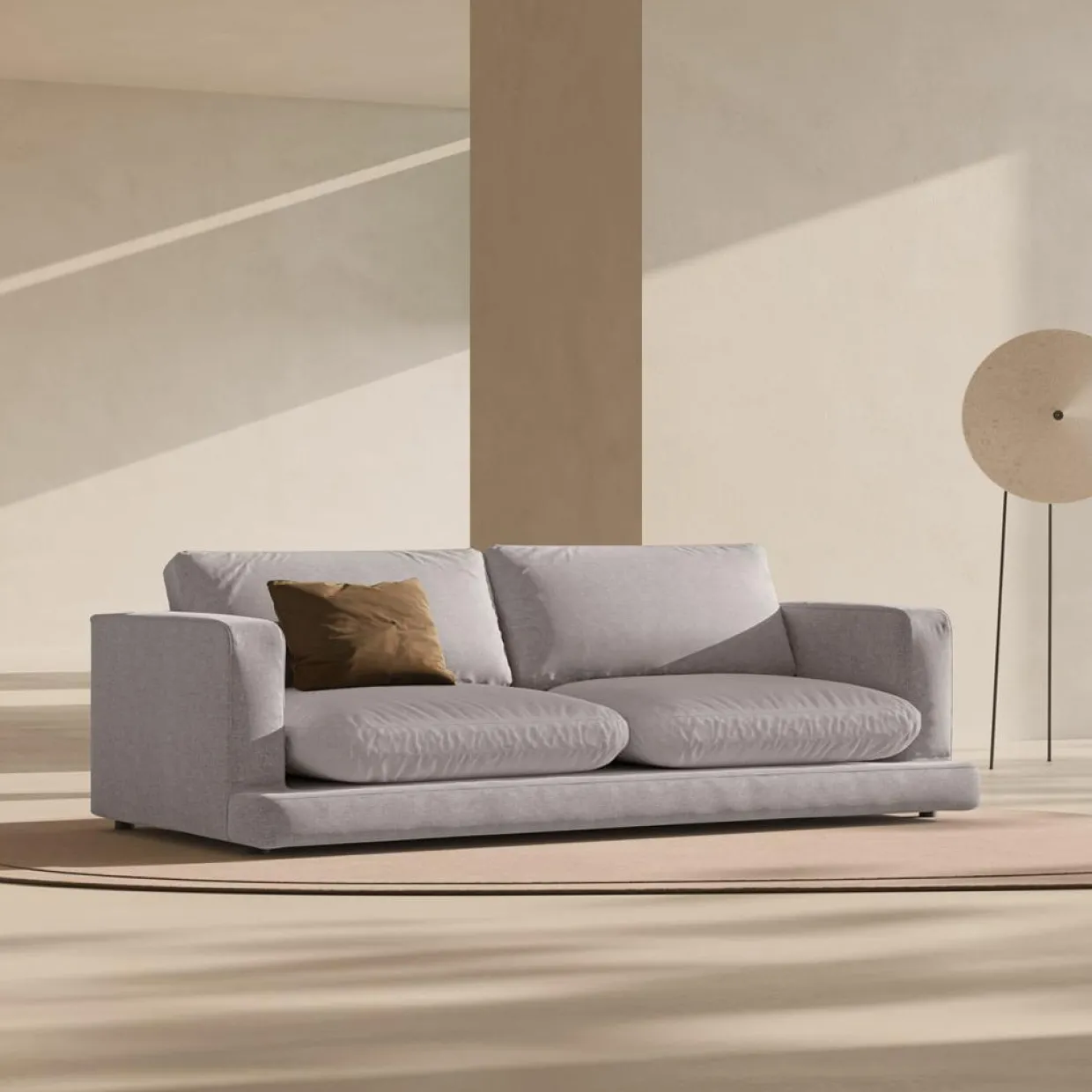 Mazzini Sofas Canapés^Canapé Daphne 4 Places Gris chaud - 240x105x86 cm