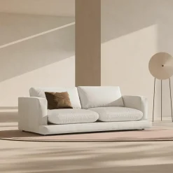 Canapé Daphne 3 Places Ivoire - 210x105x86 cm-Mazzini Sofas Clearance
