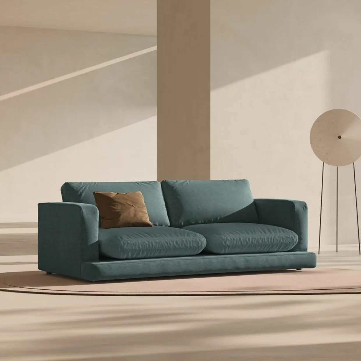 Canapé Daphne 3 Places Vert mousse - 210x105x86 cm-Mazzini Sofas New