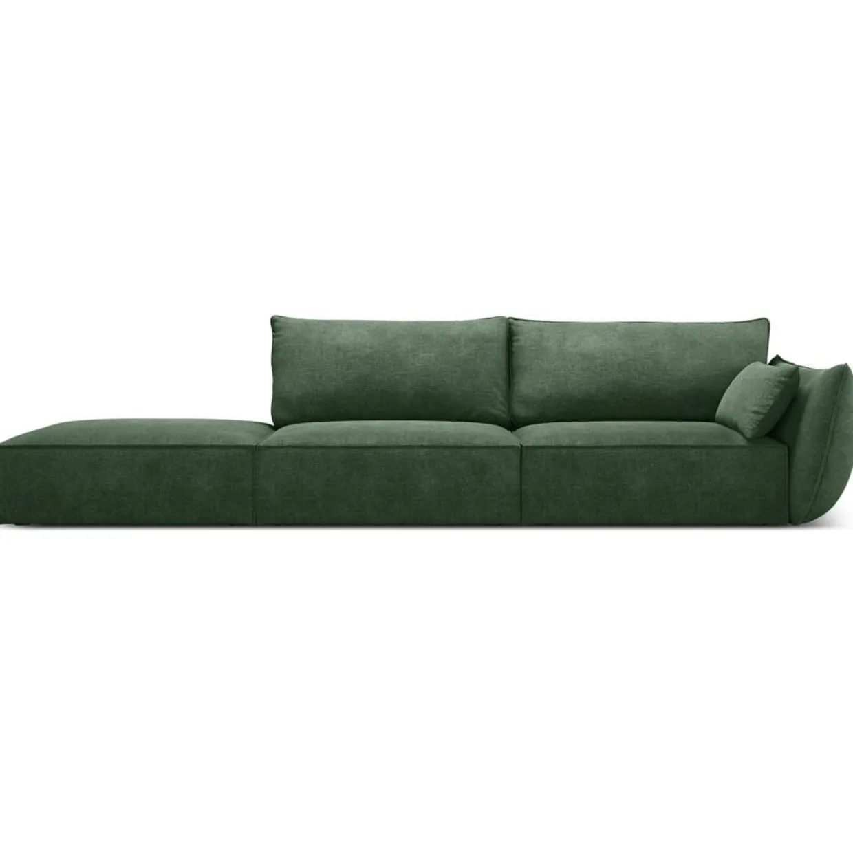 Mazzini Sofas Canapés^Canapé droit Vanda 4 Places vert bouteille - 286x100x85 cm