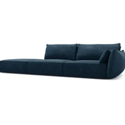 Canapé droit Vanda 4 Places bleu roi - 286x100x85 cm-Mazzini Sofas Best