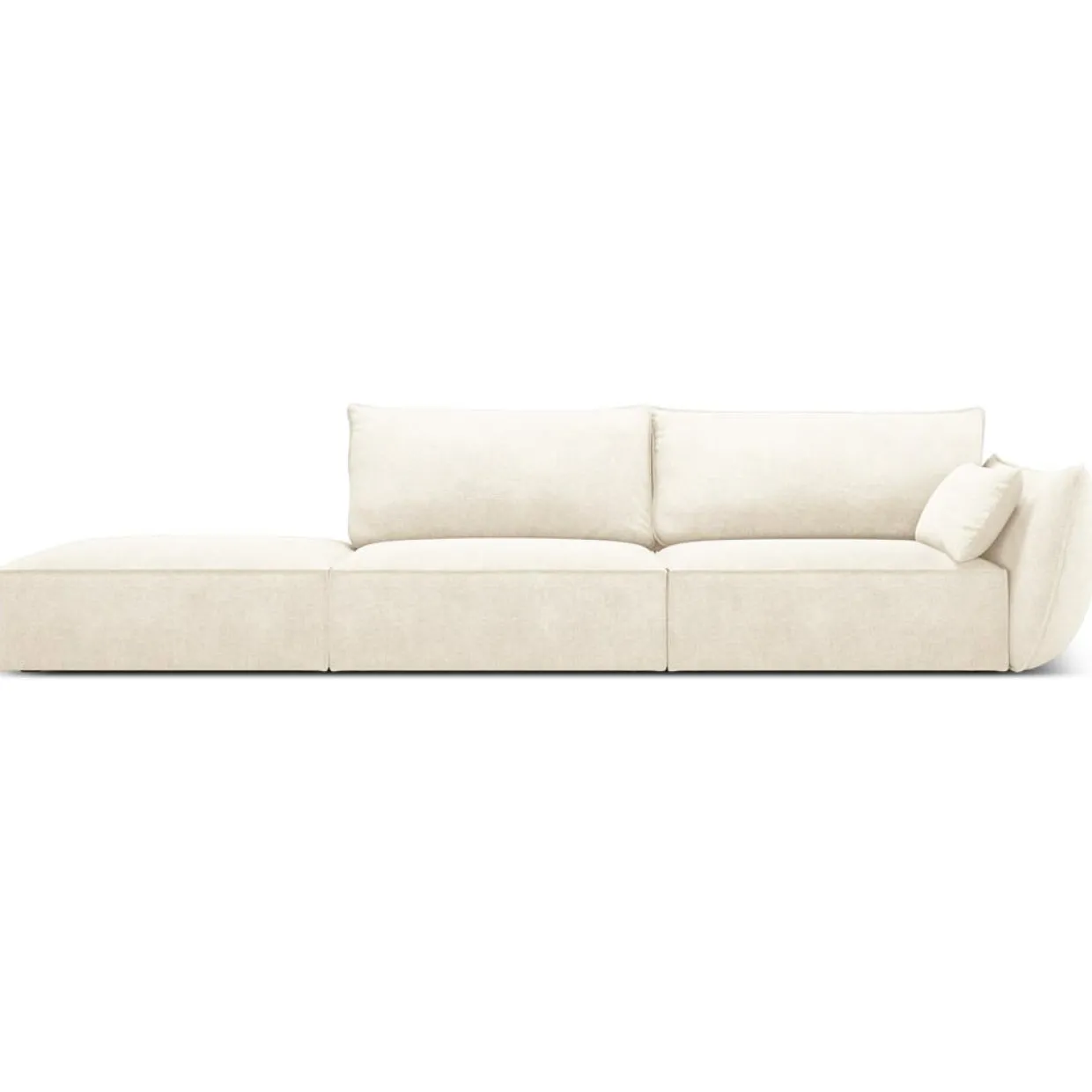 Mazzini Sofas Canapés^Canapé droit Vanda 4 Places beige clair - 286x100x85 cm
