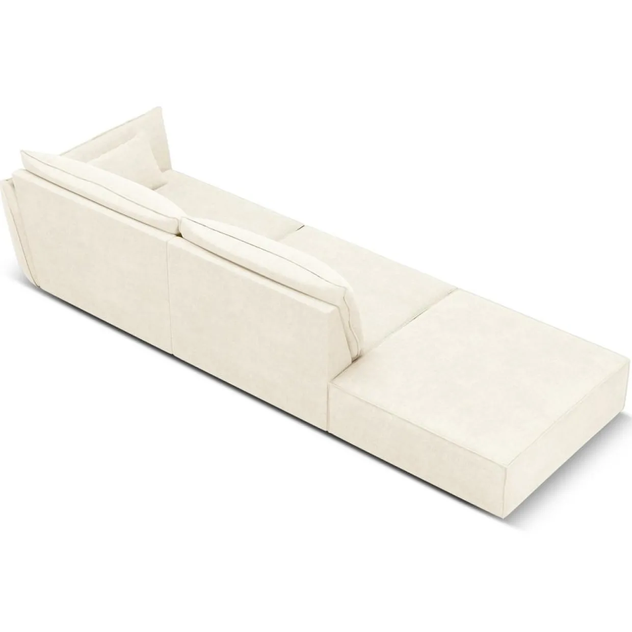 Mazzini Sofas Canapés^Canapé droit Vanda 4 Places beige clair - 286x100x85 cm