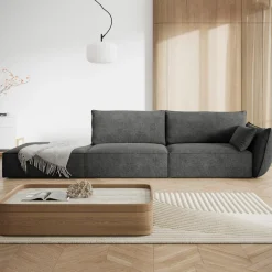 Mazzini Sofas Canapés^Canapé droit Vanda 4 Places gris - 286x100x85 cm