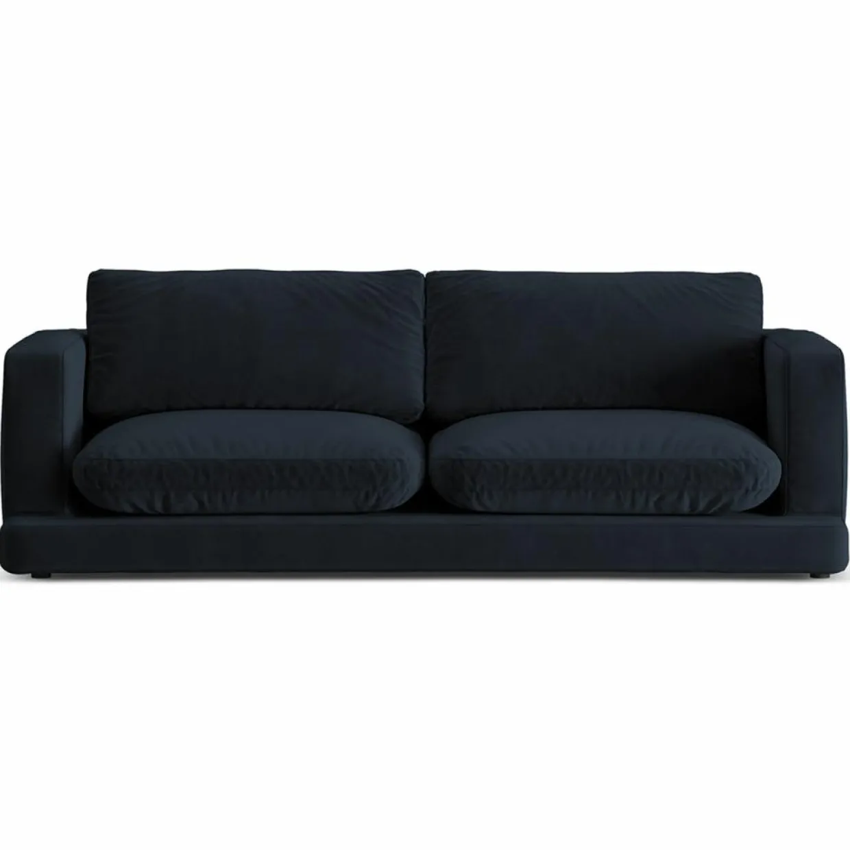 Mazzini Sofas Canapés^Canapé en Velours Daphne 3 Places Bleu Foncé - 210x105x86 cm