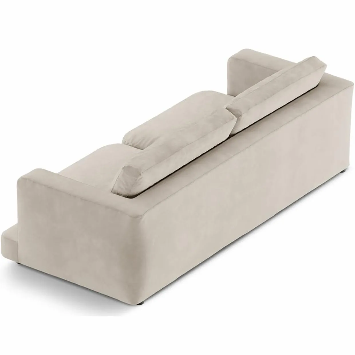 Canapé en Velours Daphne 4 Places Beige Clair - 240x105x86 cm-Mazzini Sofas Hot
