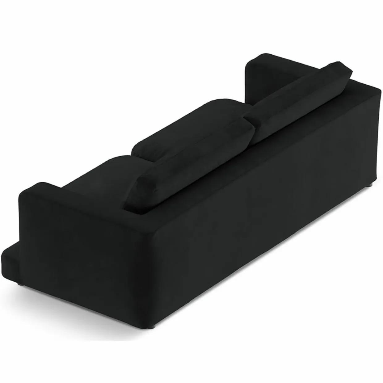 Mazzini Sofas Canapés^Canapé en Velours Daphne 3 Places Noir - 210x105x86 cm