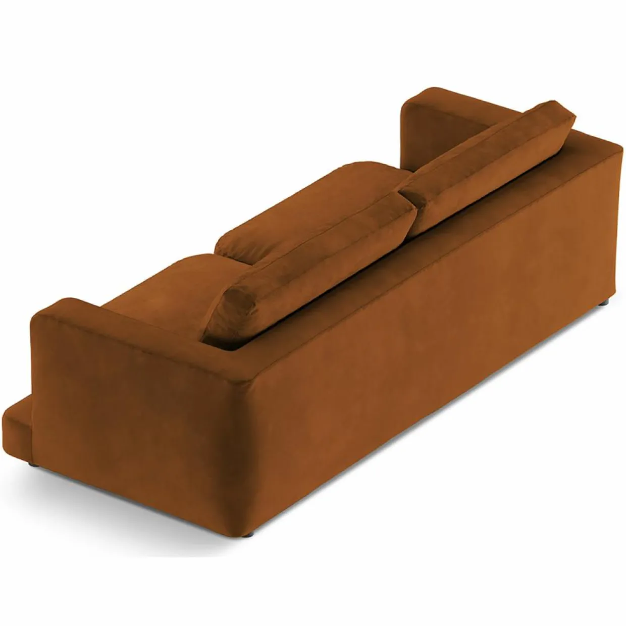 Canapé en Velours Daphne 3 Places Terracotta - 210x105x86 cm-Mazzini Sofas Clearance