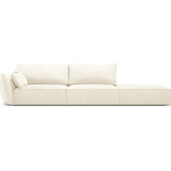 Mazzini Sofas Canapés^Canapé gauche Vanda 4 Places beige clair - 286x100x85 cm