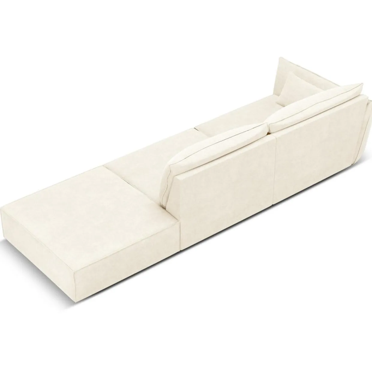 Mazzini Sofas Canapés^Canapé gauche Vanda 4 Places beige clair - 286x100x85 cm