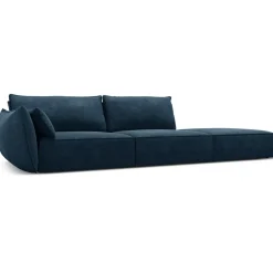 Canapé gauche Vanda 4 Places bleu roi - 286x100x85 cm-Mazzini Sofas Online