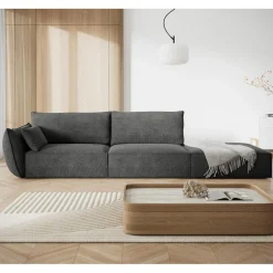 Mazzini Sofas Canapés^Canapé gauche Vanda 4 Places gris - 286x100x85 cm
