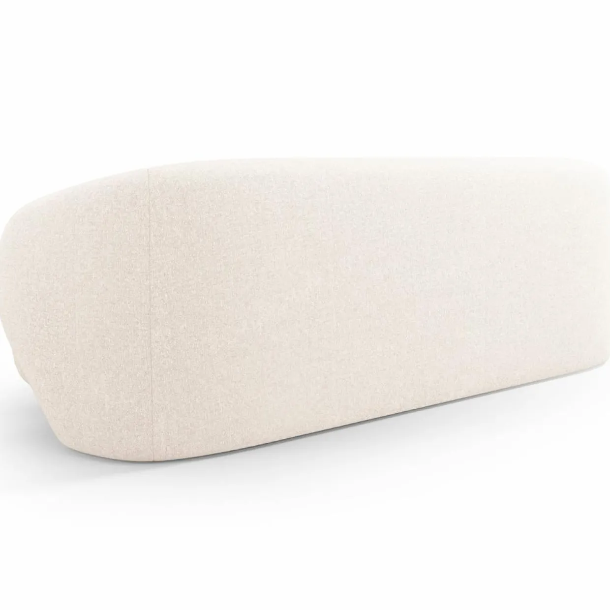 Canapé Linden 3 Chenille Places beige clair - 204x102x72 cm-Mazzini Sofas Outlet