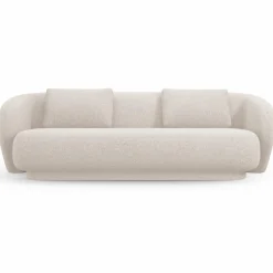 Mazzini Sofas Canapés^Canapé Linden 3 Chenille Places beige - 204x102x72 cm