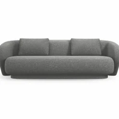 Mazzini Sofas Canapés^Canapé Linden 3 Chenille Places gris foncé - 204x102x72 cm