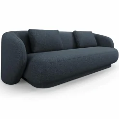 Canapé Linden 3 Chenille Places bleu - 204x102x72 cm-Mazzini Sofas Clearance