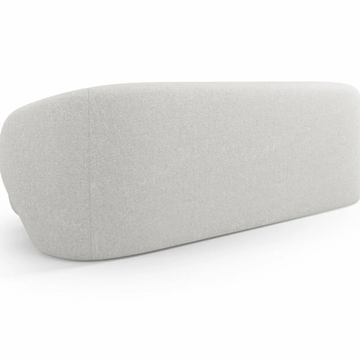 Canapé Linden 3 Chenille Places argenté chiné - 204x102x72 cm-Mazzini Sofas Clearance