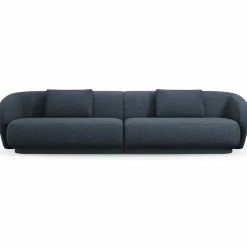 Canapé Linden Chenille 4 Places bleu - 304x102x72 cm-Mazzini Sofas Online