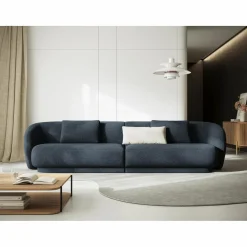 Canapé Linden Chenille 4 Places bleu - 304x102x72 cm-Mazzini Sofas Online