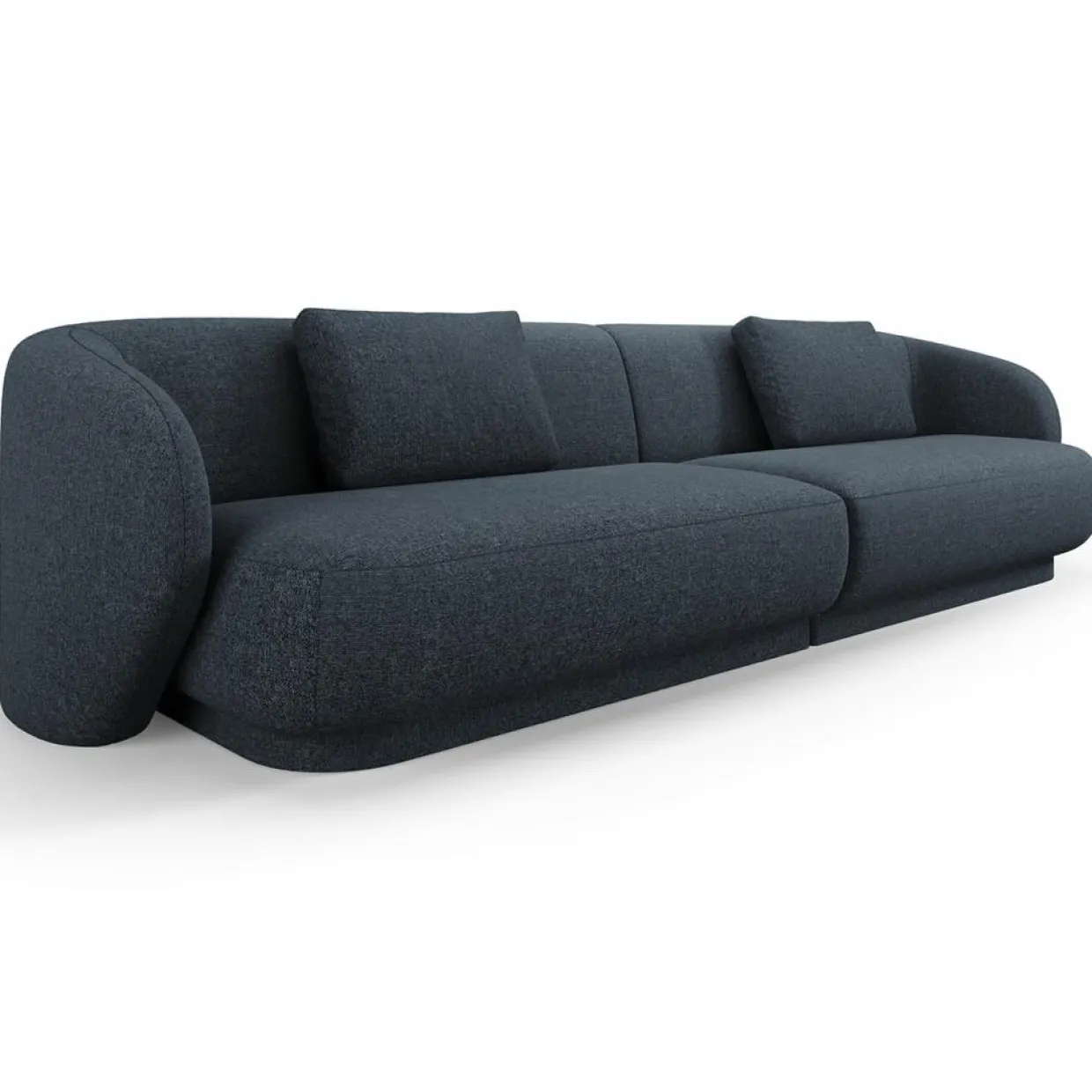 Canapé Linden Chenille 4 Places bleu - 304x102x72 cm-Mazzini Sofas Online