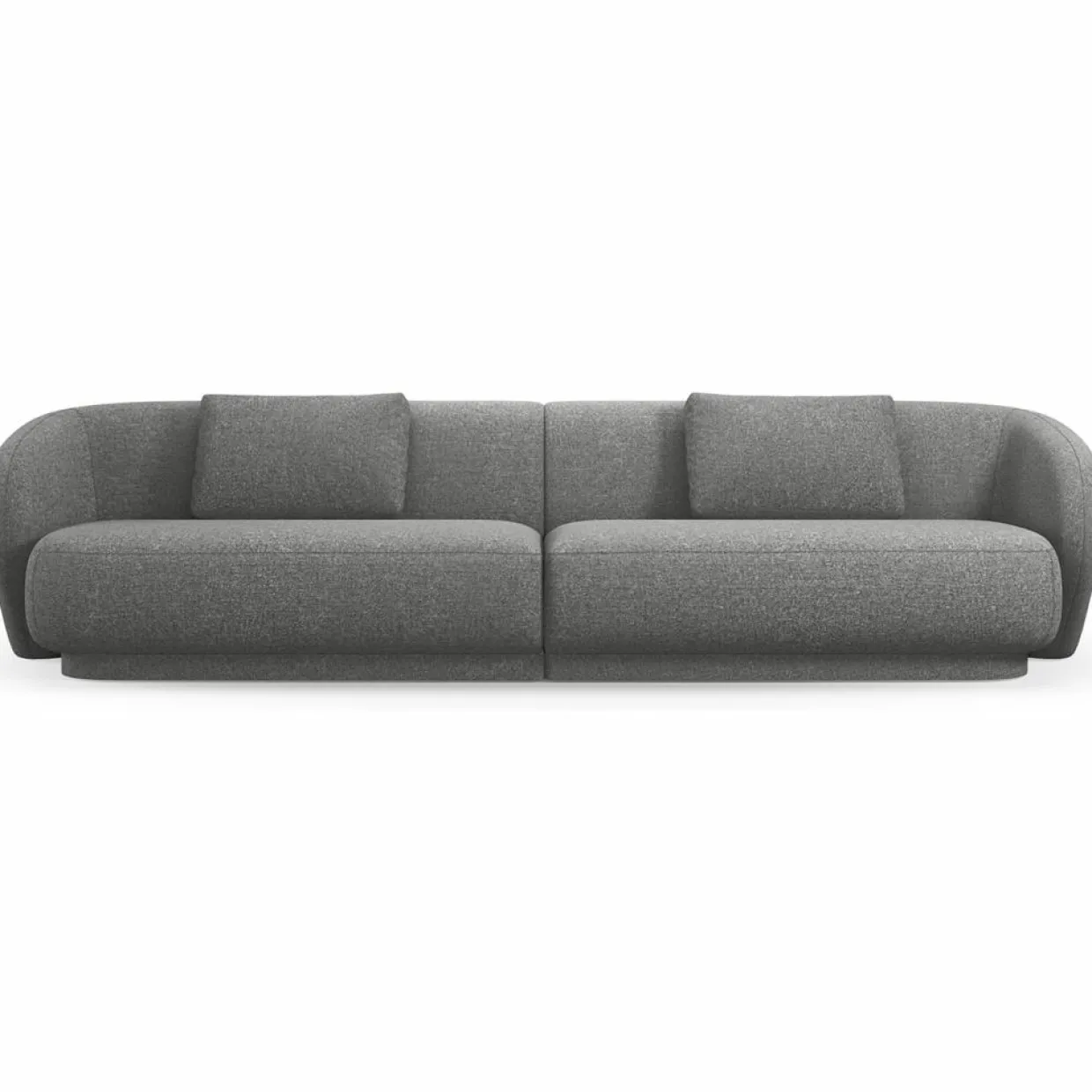 Canapé Linden Chenille 4 Places gris foncé - 304x102x72 cm-Mazzini Sofas Online