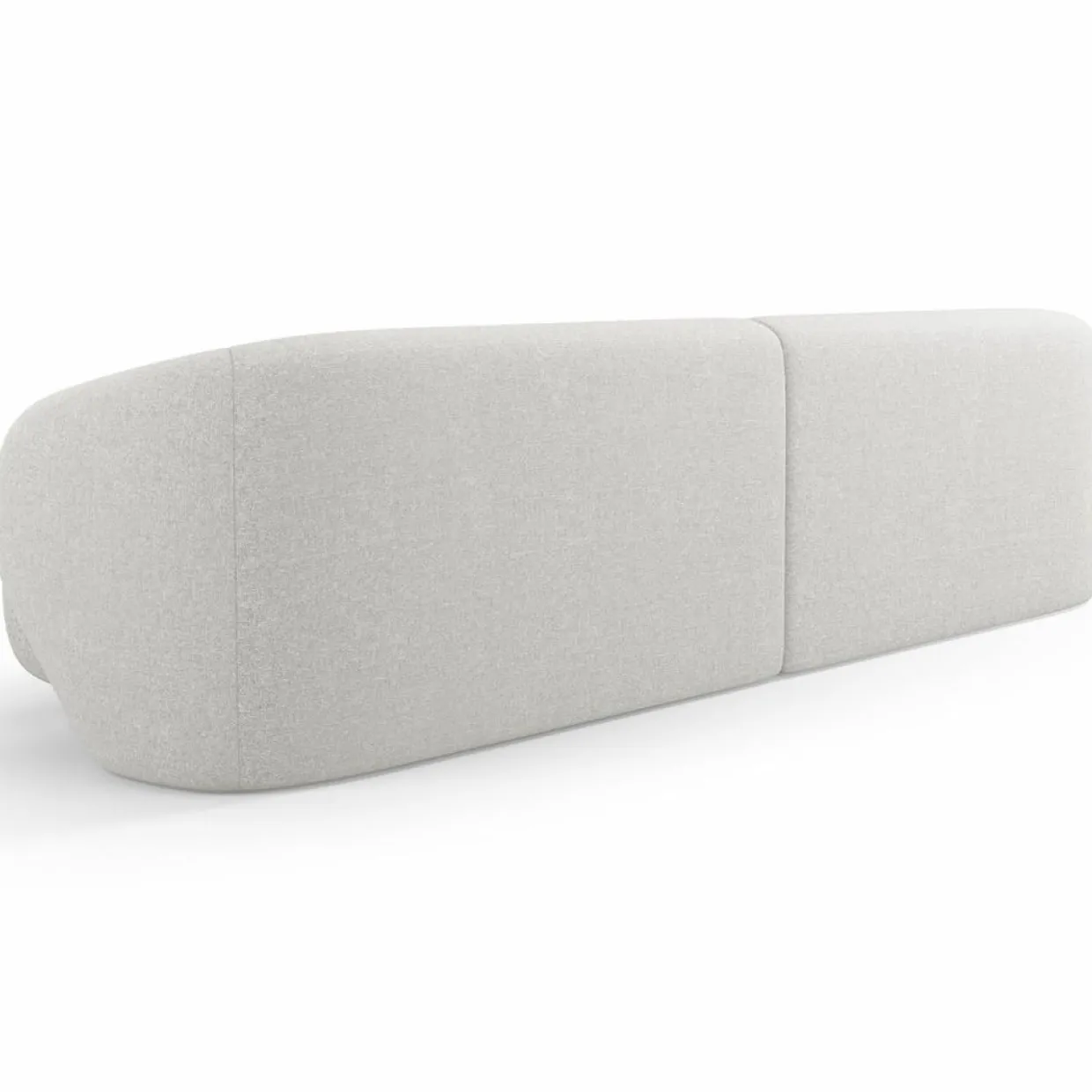 Canapé Linden Chenille 4 Places argenté chiné - 304x102x72 cm-Mazzini Sofas Outlet