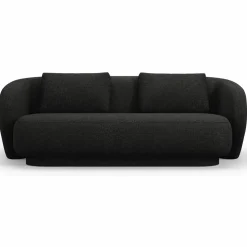 Canapé Linden Chenille 2 Places noir - 169x102x72 cm-Mazzini Sofas Online