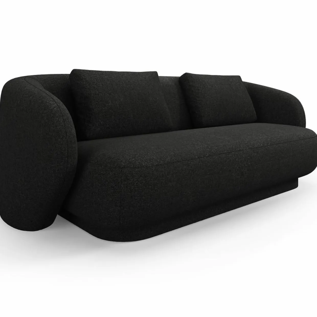 Canapé Linden Chenille 2 Places noir - 169x102x72 cm-Mazzini Sofas Online