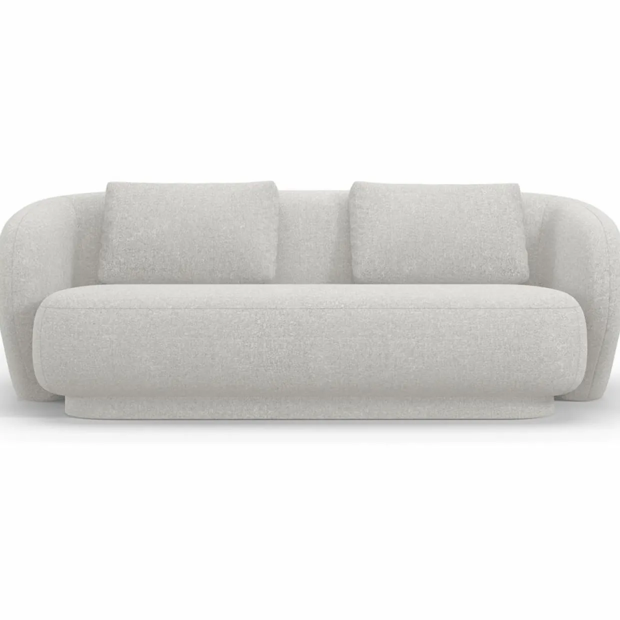 Canapé Linden Chenille 2 Places argenté chiné - 169x102x72 cm-Mazzini Sofas Clearance