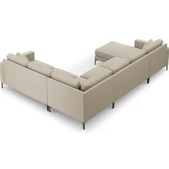 Mazzini Sofas Canapés^Canapé Panoramique droit Venus 6 Places beige - 326x236x90 cm