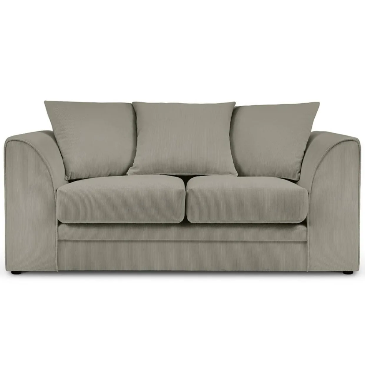 Mazzini Sofas Canapés^Canapé Quince Velours côtelé 2 Places gris clair - 150x92x80 cm