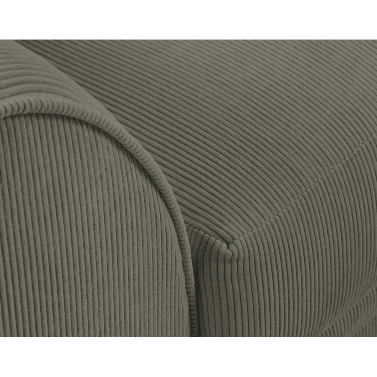 Mazzini Sofas Canapés^Canapé Quince Velours côtelé 2 Places gris clair - 150x92x80 cm