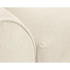 Canapé Quince Velours côtelé 3 Places beige clair - 182x92x80 cm-Mazzini Sofas Clearance