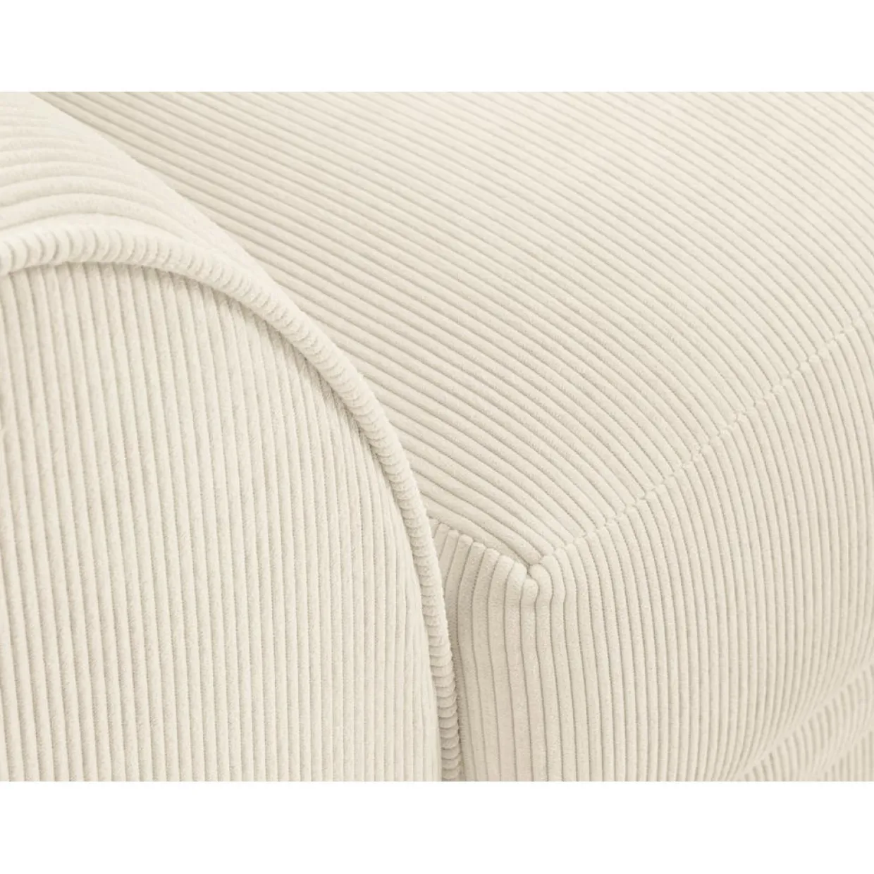 Canapé Quince Velours côtelé 2 Places beige clair - 150x92x80 cm-Mazzini Sofas Outlet