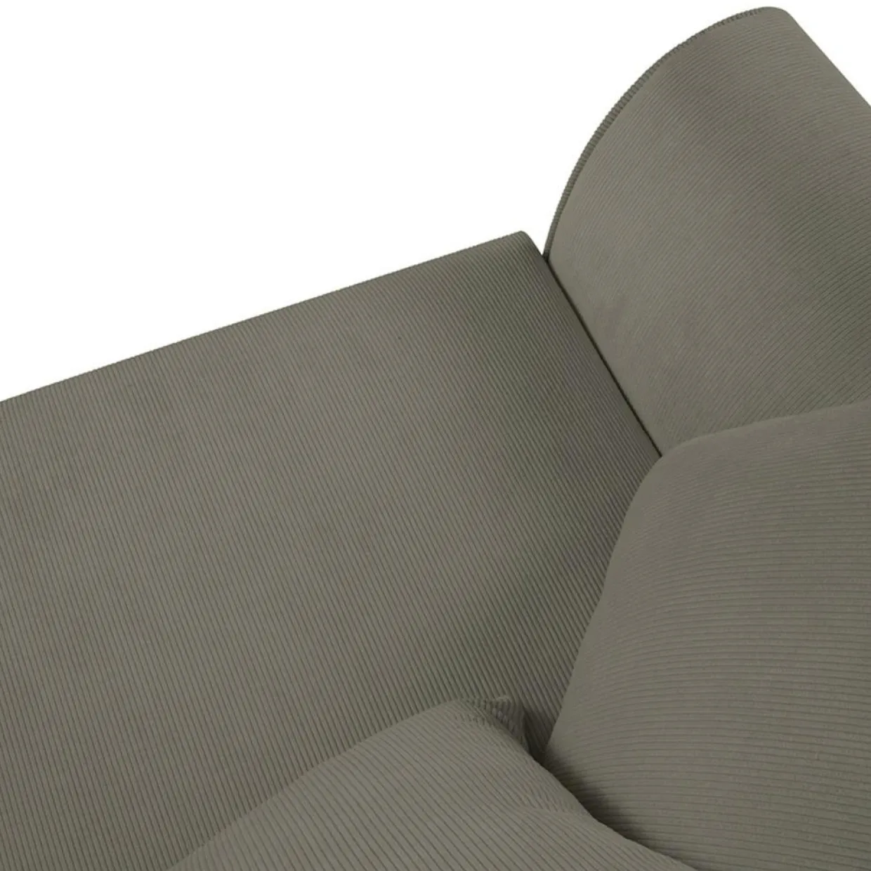 Mazzini Sofas Canapés^Canapé Quince Velours côtelé 3 Places gris clair - 182x92x80 cm