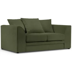 Canapé Quince Velours côtelé 2 Places vert - 150x92x80 cm-Mazzini Sofas Sale