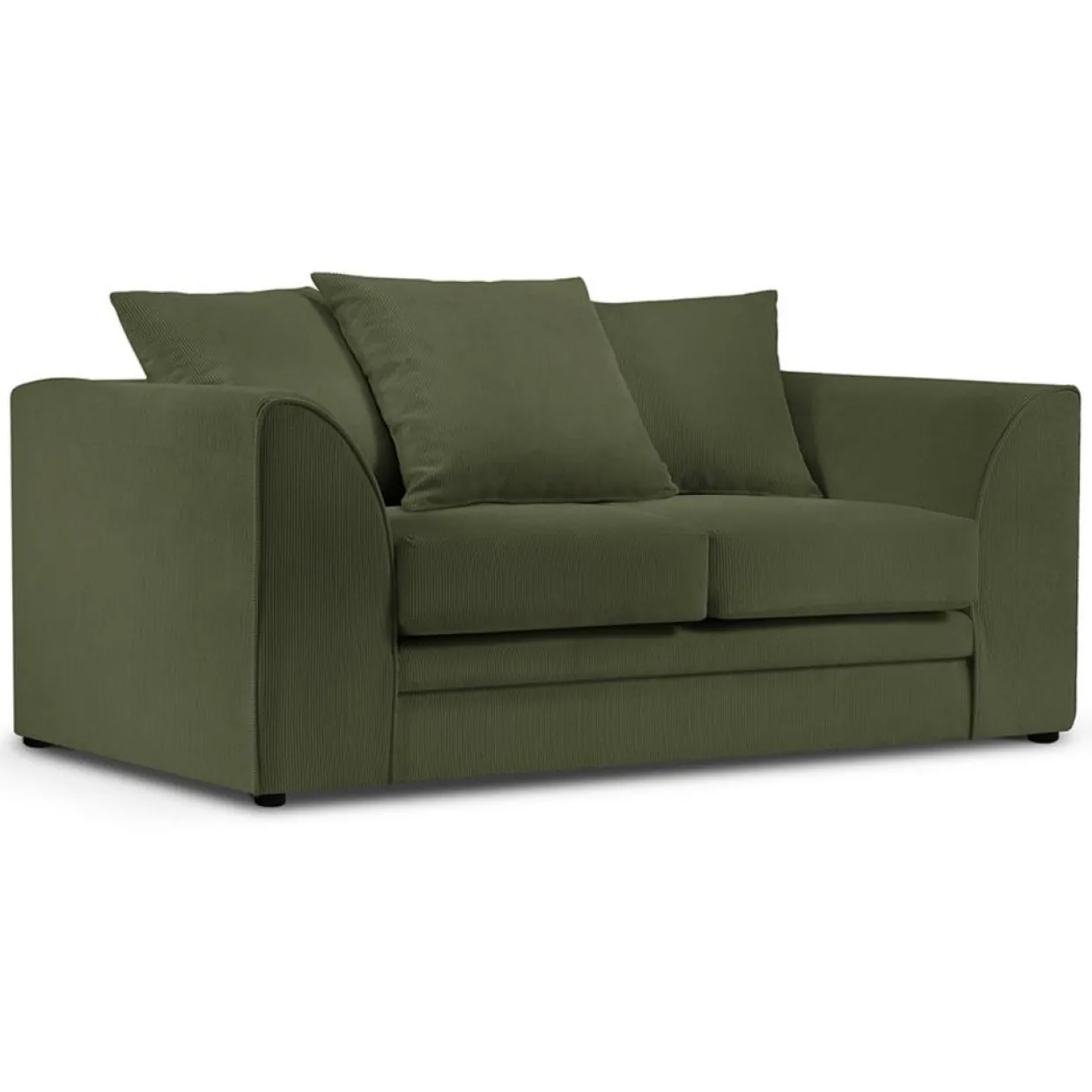 Canapé Quince Velours côtelé 2 Places vert - 150x92x80 cm-Mazzini Sofas Sale