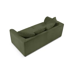 Mazzini Sofas Canapés^Canapé Quince Velours côtelé 3 Places vert - 182x92x80 cm