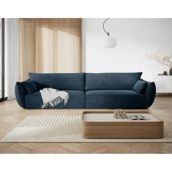 Mazzini Sofas Canapés^Canapé Vanda 4 Places bleu roi - 248x100x85 cm