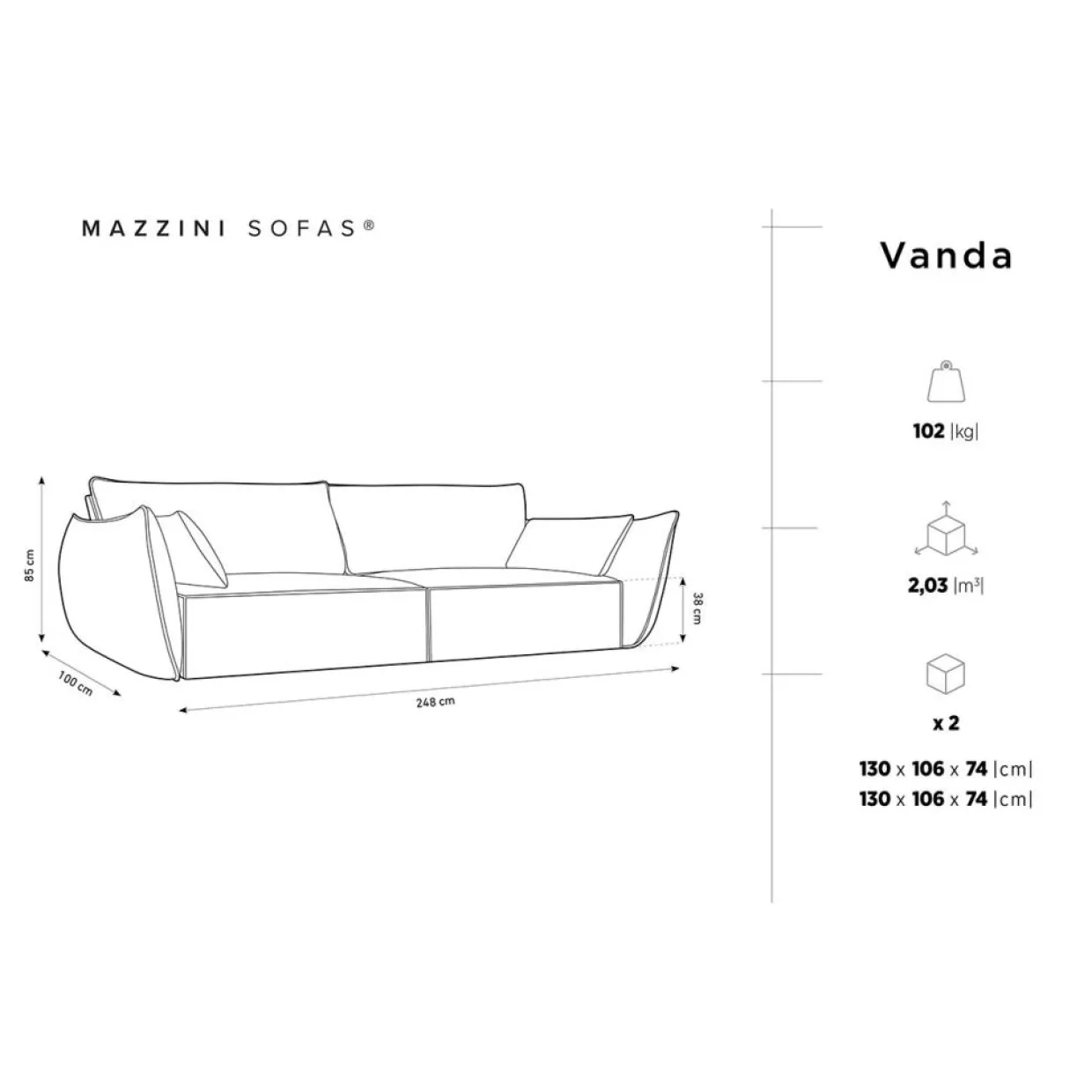 Canapé Vanda 4 Places vert bouteille - 248x100x85 cm-Mazzini Sofas Online
