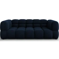 Mazzini Sofas Canapés^Canapé Velours Aster 3 Places bleu roi - 214x102x75 cm