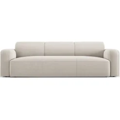 Canapé Velours Jasmin 3 Places beige - 235x95x72 cm-Mazzini Sofas Clearance