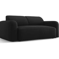 Mazzini Sofas Canapés^Canapé Velours Jasmin 2 Places noir - 170x95x72 cm