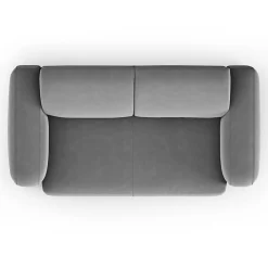 Mazzini Sofas Canapés^Canapé Velours Jasmin 2 Places gris - 170x95x72 cm