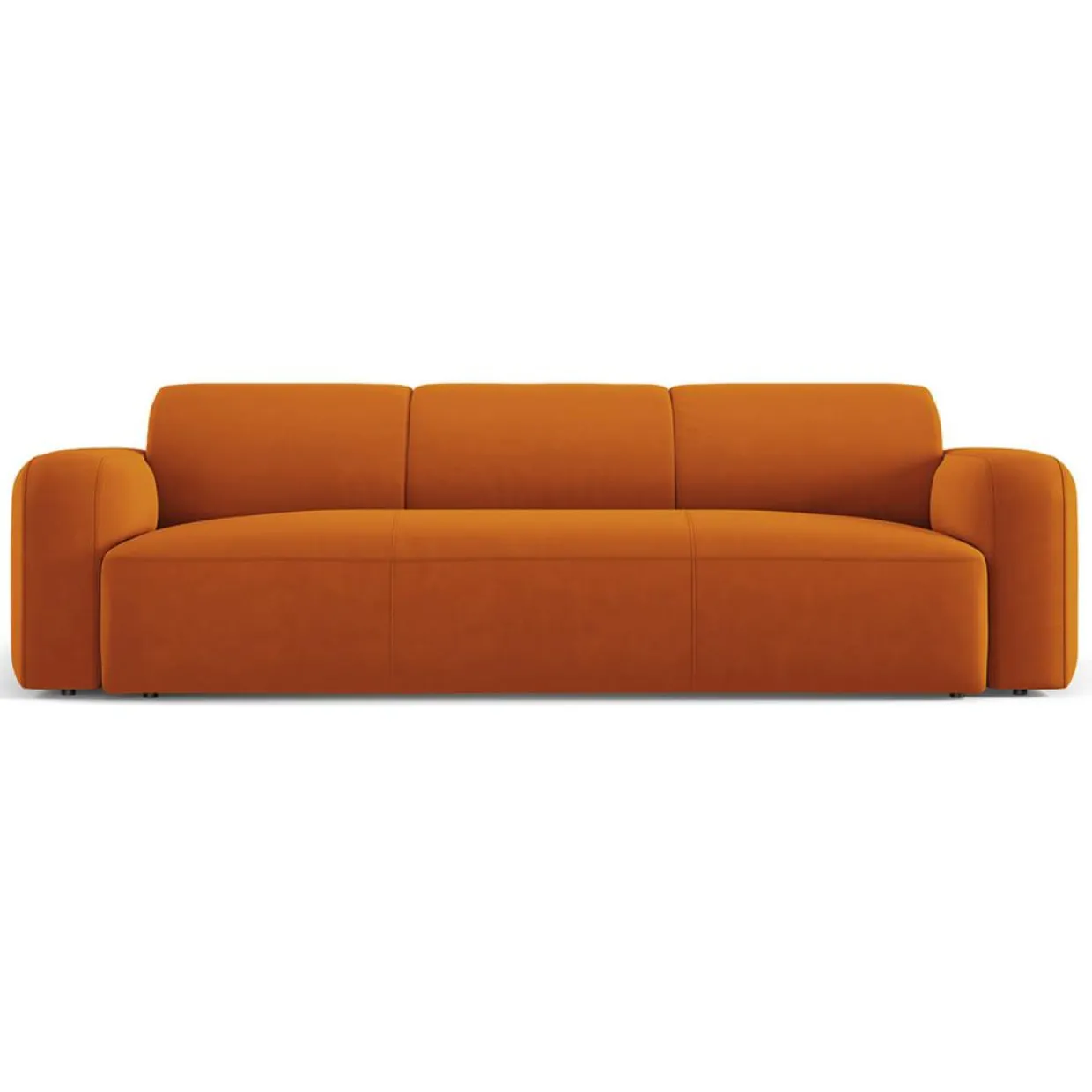 Canapé Velours Jasmin 3 Places terracotta - 235x95x72 cm-Mazzini Sofas Outlet
